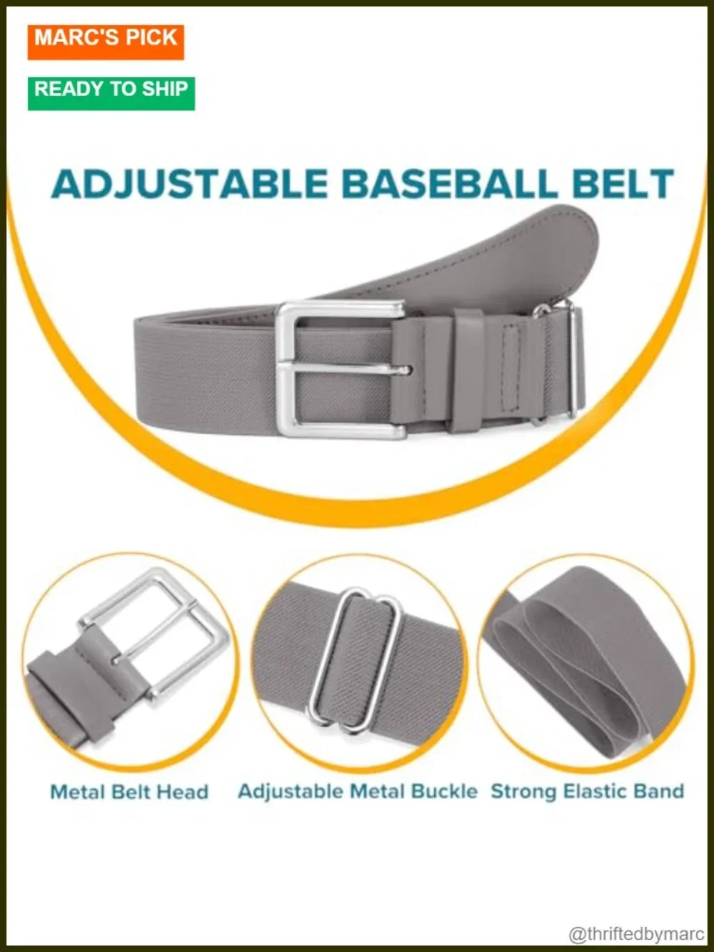 Youth Baseball Socks and Belt Combo Set - 2 Pairs Socks & 1 Belt - Adjustable,